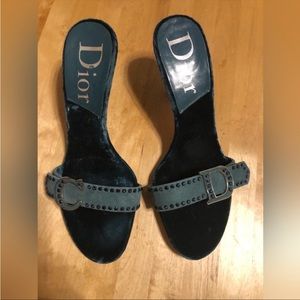 Authentic Christian Dior Kitten Heel Velvet size 7.5